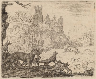 Reynard Departs with the Badger by Allart van Everdingen