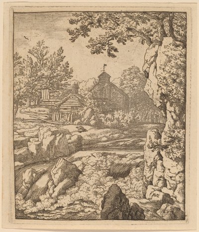 Waterfall, probably c. 1645-1656 by Allart van Everdingen