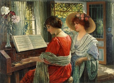 At the Piano by Alois Heinrich Priechenfried