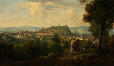 Graz with Schlossberg by Alois von Saar