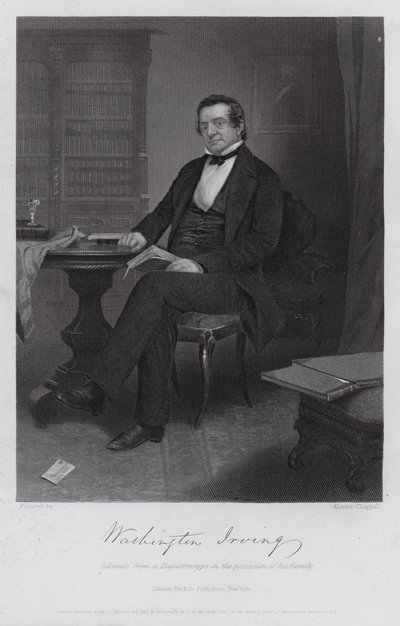 Washington Irving by Alonzo (after) Chappel