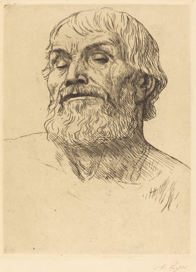 Head of a Man by Alphonse Legros