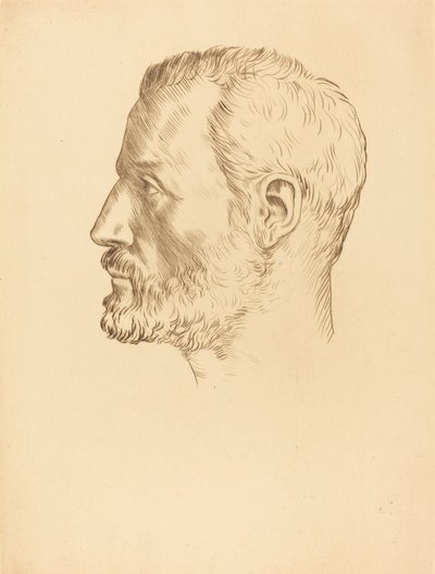 Head of a Man by Alphonse Legros