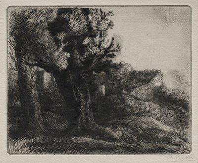 In the Ruins by Alphonse Legros