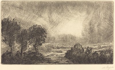 Landscape with Storm by Alphonse Legros