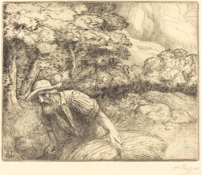 Man Foraging by Alphonse Legros