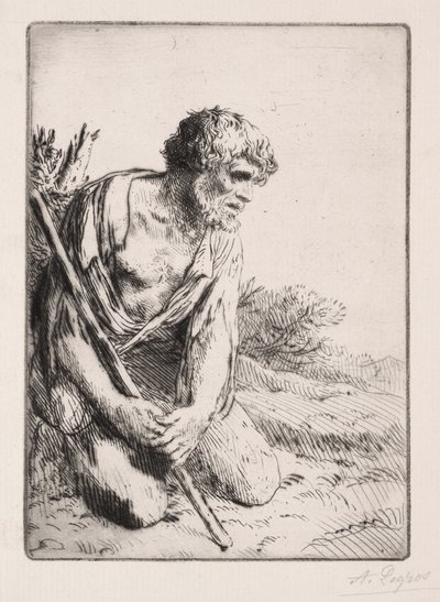 The Prodigal Son (3rd Plate) by Alphonse Legros