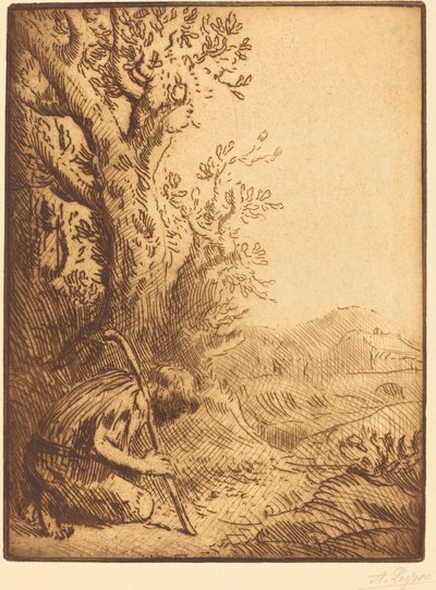 The Prodigal Son, 4th Plate by Alphonse Legros