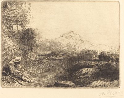 Traveler Resting by Alphonse Legros