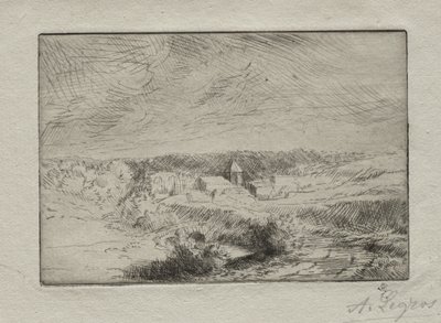 Village of Wimille, near Boulogne by Alphonse Legros