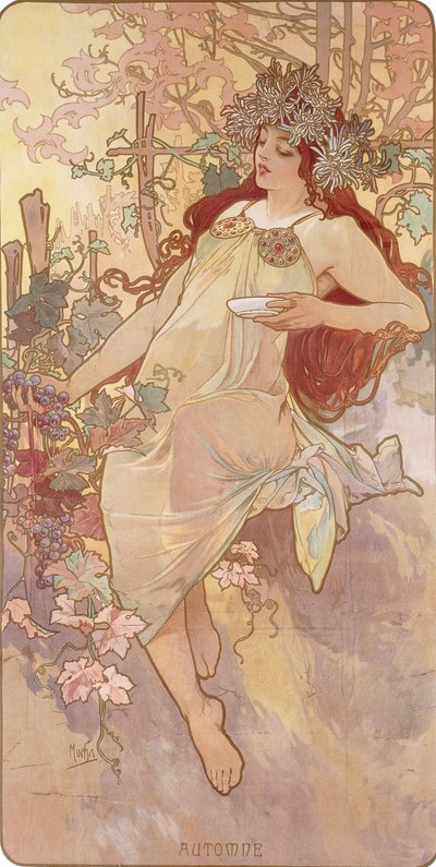 Autumn, c.1896 by Alphonse Mucha