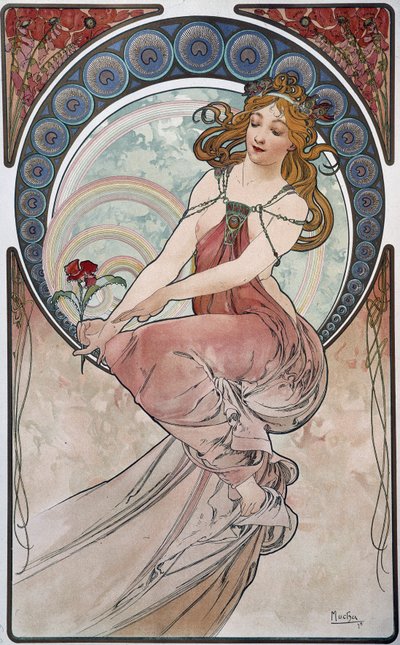 Painting - by Mucha by Alphonse Mucha