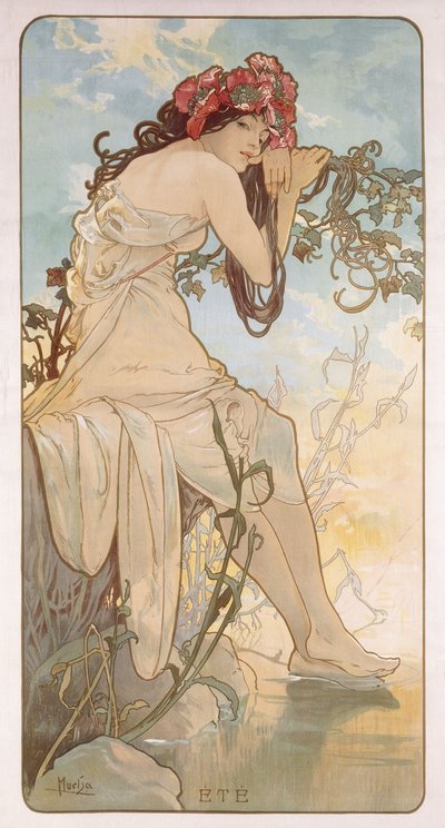 Summer by Alphonse Mucha