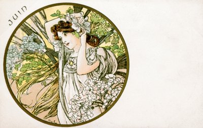 June by Alphonse Mucha