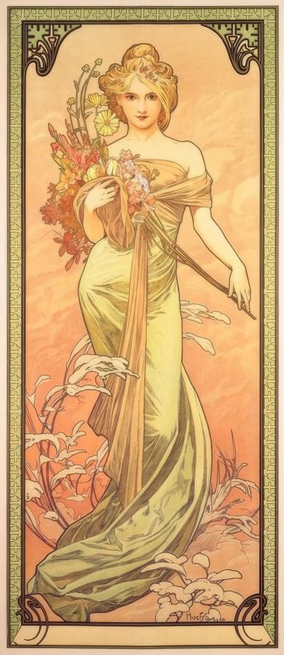 Spring by Alphonse Mucha