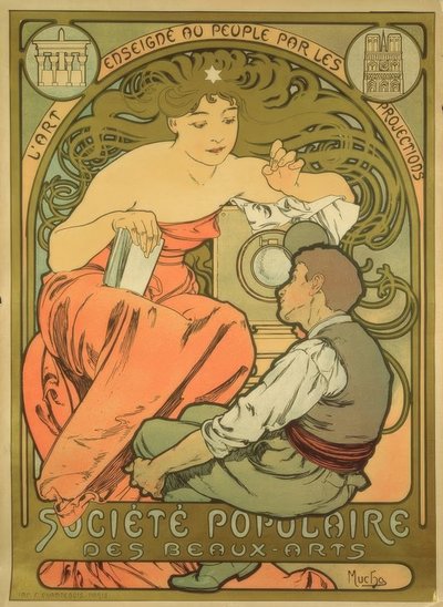 Popular Society of Fine Arts by Alphonse Mucha