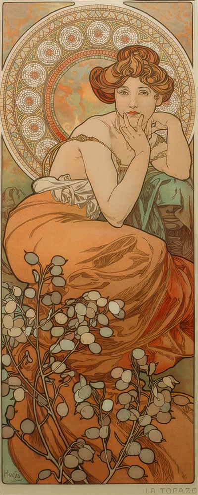 Topaz by Alphonse Mucha