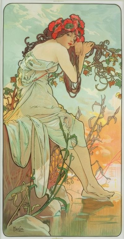Summer by Alphonse Mucha