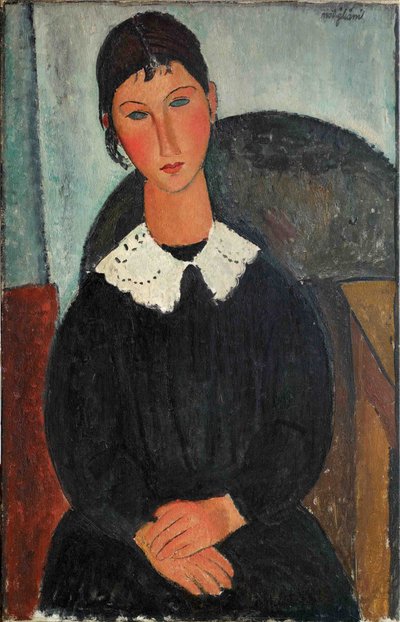 Elvire with the White Collar, 1917-1918 by Amedeo Modigliani