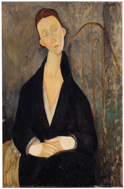 Lunia Czechowska (in a black dress) by Amedeo Modigliani