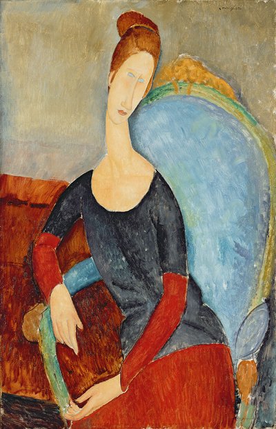 Mme Hebuterne in a Blue Chair by Amedeo Modigliani