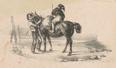 Youths and a Horse by American 19th Century