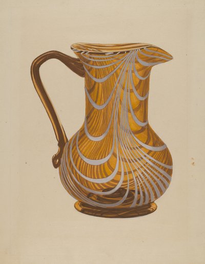 Glass Pitcher by American 20th Century