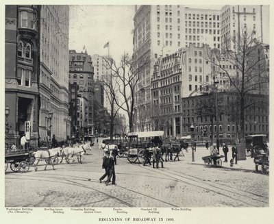 Beginning of Broadway in 1899 by American Photographer