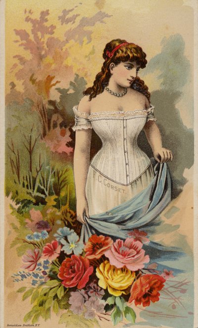 Lady Wearing Corset by American School