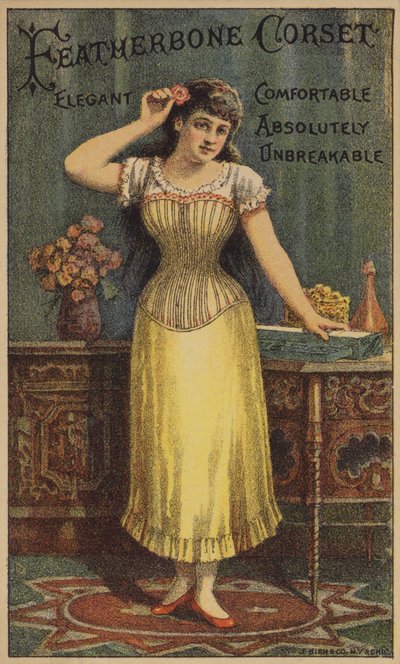 Lady Wearing Yellow Corset by American School