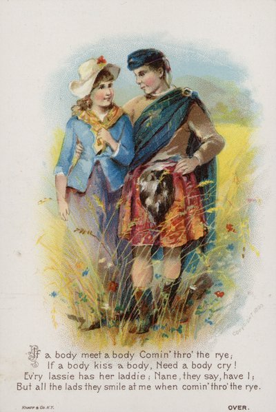 Scottish Courting Couple by American School