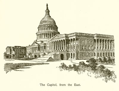 The Capitol, from the East, Washington by American School