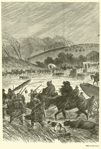 The campaign in the mud, January 1863 by American School