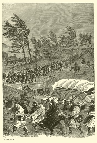 The campaign in the mud, January 1863 by American School