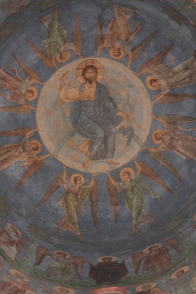 The Ascension of Christ by Ancient Russian frescos