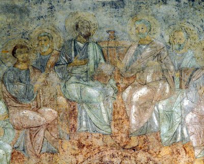 The Descent of the Holy Spirit by Ancient Russian frescos