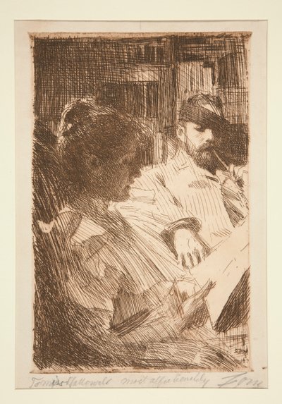 Reading (Mr. & Mrs. Charles Deering) by Anders Leonard Zorn