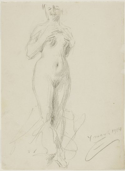 Standing Female Nude by Anders Leonard Zorn