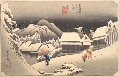 Evening Snow by Ando Hiroshige