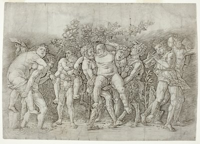 Bacchanal with Silenus by Andrea Mantegna