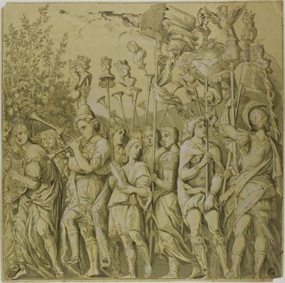 Triumphs of Julius Caesar: Canvas No. VII by Andrea Mantegna