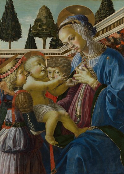 Madonna with Child and Two Angels by Andrea Verrocchio