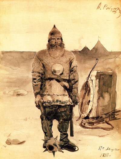 Ilya Muromets, 1893 by Andrei Petrovich Ryabushkin