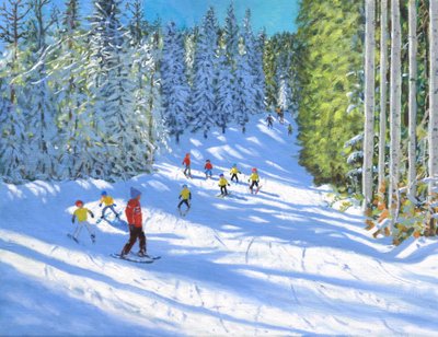 Ski Lesson, Samoens, France by Andrew Macara