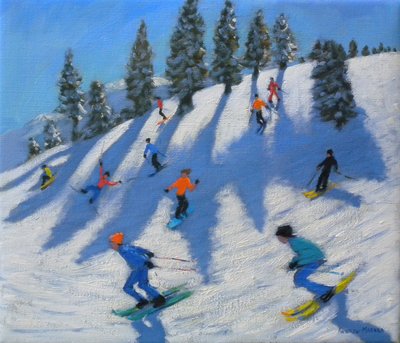 Skiers, Lofer by Andrew Macara