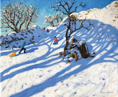 Sledging, Glutton Bridge, Buxton, Derbyshire by Andrew Macara