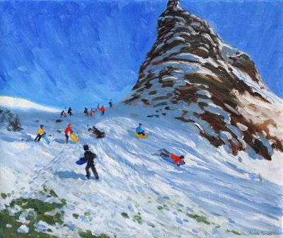 Sledging, Chrome Hill, Derbyshire, Peak District by Andrew Macara