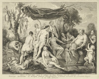 Bathing Diana and Silenus by Andries Lens