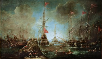 The Spanish Fleet Leaves the Harbour by Andries van Eertvelt