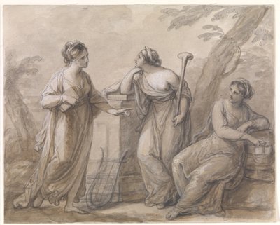Three Muses in Conversation by Angelica Kauffmann
